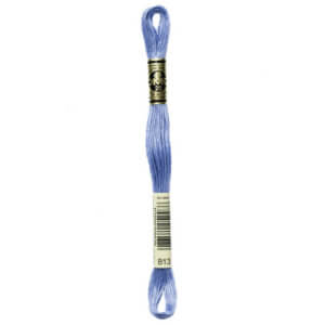 DMC 813 Light Blue 6-Str 8.7yd Cotton