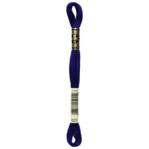 DMC 820 Very Dark Royal Blue 6-Str 8.7yd Cotton