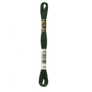 DMC 890 Ultra Dark Pistachio Green 6-Str 8.7yd Cotton