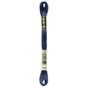 DMC 930 Dark Antique Blue 6-Str 8.7yd Cotton