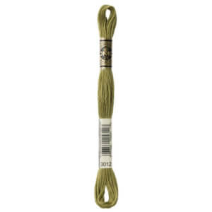 DMC 3012 Medium Khaki Green 6-Str 8.7yd Cotton