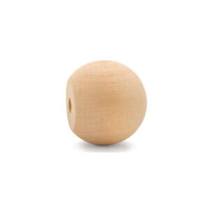 5pc 1 1/4" Wooden Ball Flat side knob