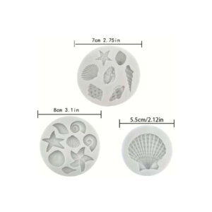 3pc Mixed Shells Silicone mold 3 & 2"