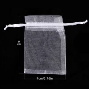 50pc White Organza 2.75 x 3.5 Favor Bag