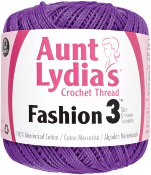 Purple-Aunt Lydia's Fashion Crochet Thread Size 3