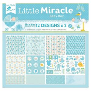 24pc Baby Boy -  Little Miracle Cardstock Pack