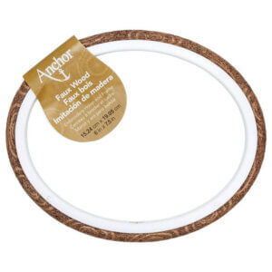 8" Anchor Faux Wood Oval Embroidery Hoop