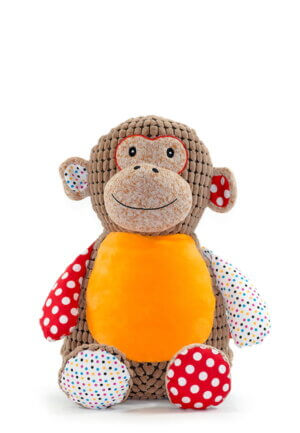 Sensory Brown Monkey - Cubbies Stuffed Animal Embroidery Blank