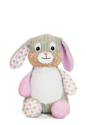 Sensory Bunny - Bubblegum - Cubbies Stuffed Animal Embroidery Blank