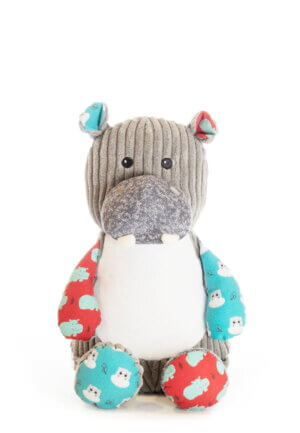 Sensory Hippo - Cubbies Stuffed Animal Embroidery Blank
