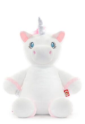 White Unicorn  - Cubbies Stuffed Animal Embroidery Blank