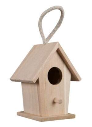 4.3" Wooden Unfinished Birdhouse