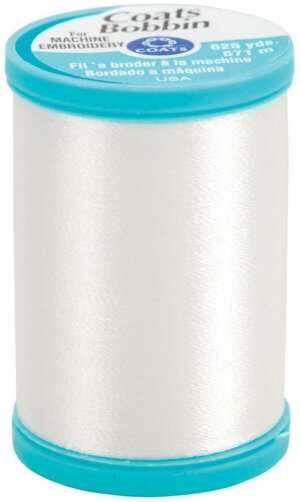 Coats Polyester Bobbin Thread 625yd-White