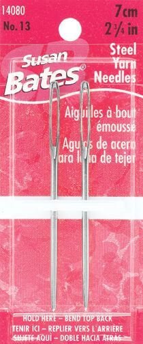 Susan Bates Steel Yarn Needles 2.75″-Size 13 2/Pkg Susan Bates Steel Yarn Needles 2.75"-Size 13 2/Pkg
