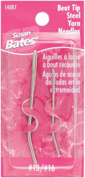 Susan Bates Bent Tip Steel Yarn Needles-Sizes 13 & 16 2/Pkg Susan Bates Bent Tip Steel Yarn Needles-Sizes 13 & 16 2/Pkg