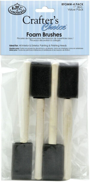 Foam Brushes 4/Pkg-1" Width