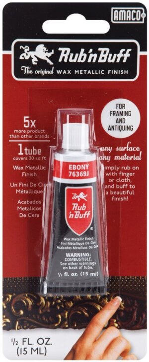 Rub 'n Buff Metallic Wax Finish .5oz-Ebony