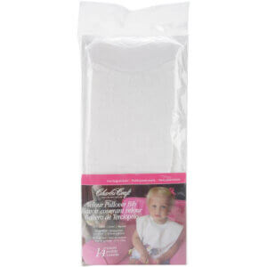 Charles Craft Velour Toddler Pullover Bib 14 Count 12"X19.5"-White