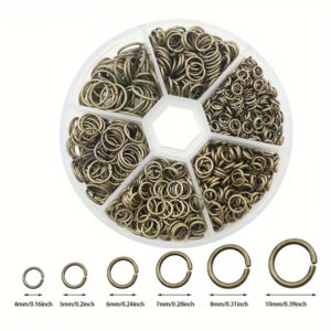 970pc Antique Bronze Mixed Open Split Jump Rings 970pc Antique Bronze Mixed Open Split Jump Rings