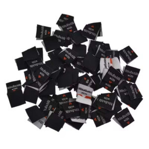 50pc Black Handmade With Love Sewing Label 19mm