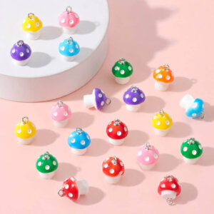 10pc Resin Mushroom 1.5cm Charms