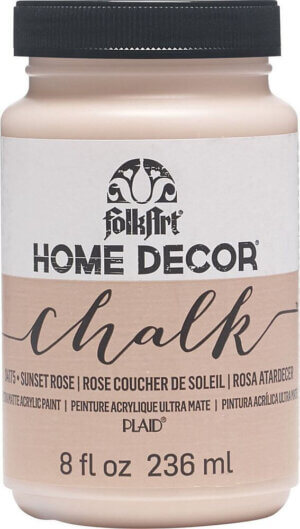 FolkArt Home Decor Chalk Paint 8oz-Sunset Rose