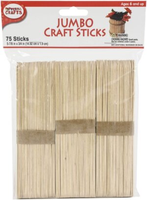 Jumbo Craft Sticks 5-7/8"X3/4" 75/Pkg-Natural