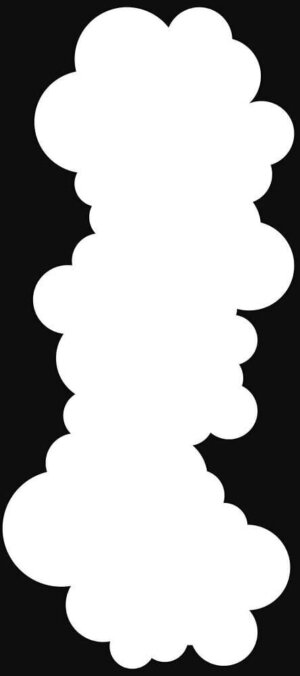 Crafter's Workshop Slimline Stencil 4"X9"-Clouds
