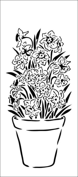 Crafter's Workshop Slimline Stencil 4"X9"-Jonquils