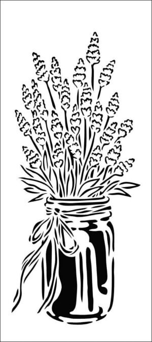 Crafter's Workshop Slimline Stencil 4"X9"-Lavender In Jar