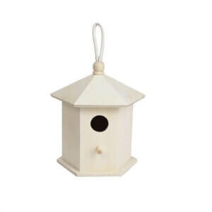 CousinDIY Unfinished Wood Birdhouse 5.7"x4.9"x7"-Tulip
