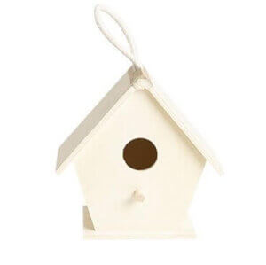 CousinDIY Unfinished Wood Birdhouse 5.1"x3.3"x5.5"-Rose