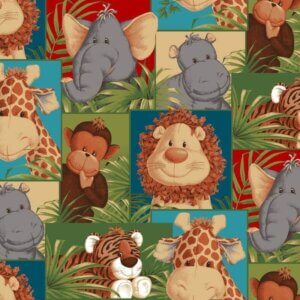 Jungle Babies 43/44" Wide 100% Cotton - Zoo Animals