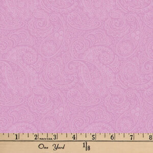 Prima Meadows Cotton 44/45" Drawn Paisley - Pink Pattern Fabric