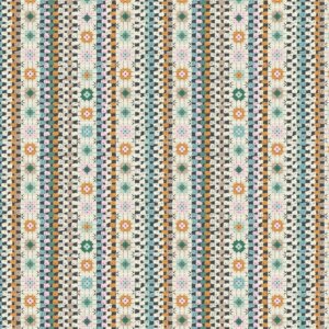 Not Your Granny's Squares Cotton 44/45" Folk Stripes - Cool Pattern Fabric