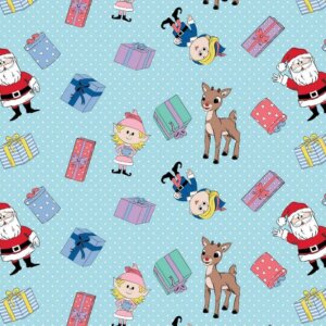 Character Winter III 100% Cotton 44/45" Santa's Workshop Pattern Fabric