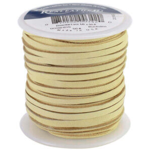 Realeather Crafts Deerskin Lace .125"X50' Spool-Buckskin