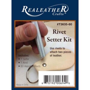 Realeather Crafts Rivet Setter Kit-Nickel Realeather Crafts Rivet Setter Kit-Nickel