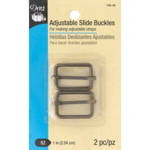 Dritz Adjustable Slide Buckle 1" 2/Pkg-Antique Brass