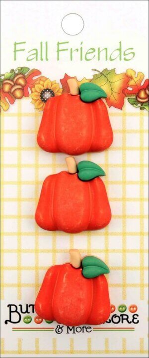 Buttons Galore Fall Buttons 3/Pkg-Pumpkins