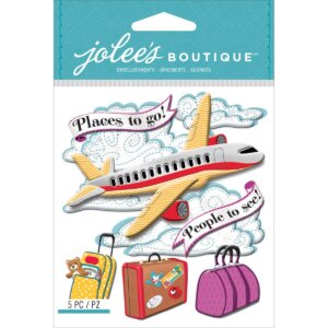 Jolee’s Boutique Dimensional Stickers-Airplane Jolee's Boutique Dimensional Stickers-Airplane
