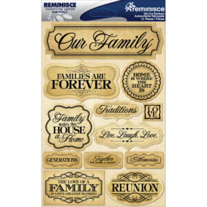 Reminisce Signature Series Dimensional Stickers 4.5″X6″ -Family Reminisce Signature Series Dimensional Stickers 4.5"X6" -Family