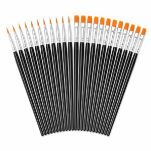 20pc 10 flat 10 detail pointed 6.6" Paint Brushes