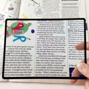 Book Page Magnifier 4.7×7″ Ultra Thin Book Page Magnifier 4.7x7" Ultra Thin