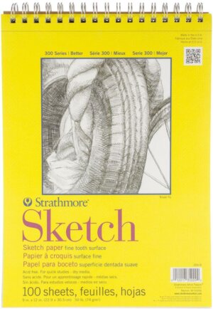 Strathmore Sketch Spiral Paper Pad 9″X12″-100 Sheets Strathmore Sketch Spiral Paper Pad 9"X12"-100 Sheets