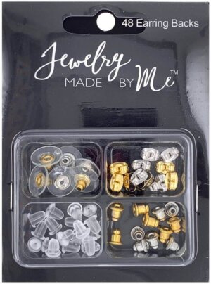 Jewelry Made By Me Earring Backs 48/Pkg-Multi