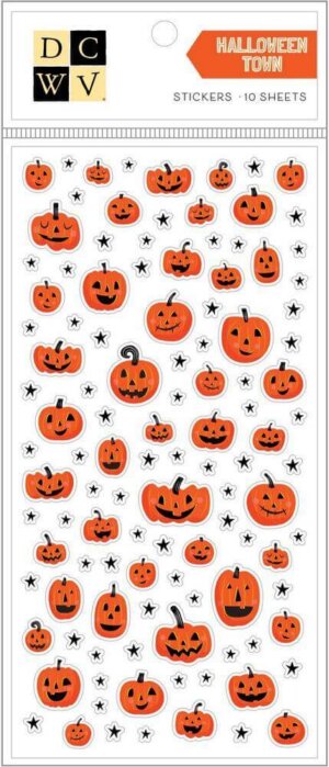 DCWV Fall Stickers 10/Sheets-Halloween Town W/Purple Foil
