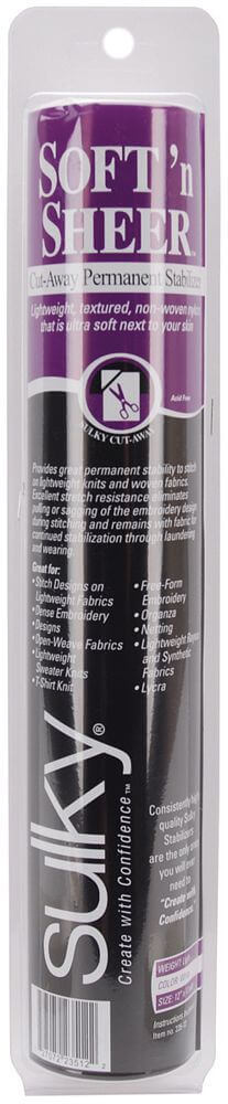 Sulky Soft & Sheer Cut Away Permanent Stabilizer Roll-12"X11yd