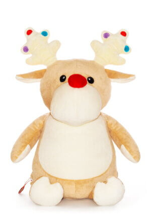 Taupe Reindeer - Cubbies Stuffed Animal Embroidery Blank