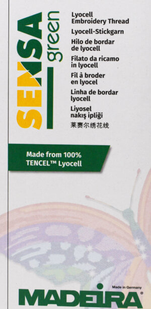 Sensa Green Maderia Thread Chart Color Card
